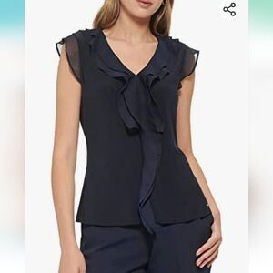 COPY - NWT: Tommy Hilfiger Women's 3/4 Sleeve Knit Top Navy, Size Medium